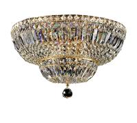 Plafoniera Contemporanea Basfor Metallo Oro 12 Luci