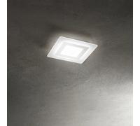 BEND Plafoniera LED 30W CCT 3000°/4000°/6000°K in metallo e plexiglass 35cm