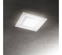 Plafoniera Contemporanea Bend Metallo Bianco Acrilico Led 45W 3000K