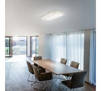 BEND Plafoniera LED 51W CCT 3000°/4000°/6000°K in metallo e plexiglass 70cm