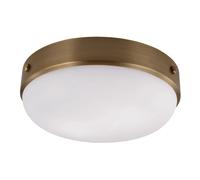 Plafoniera Contemporanea Cadence Acciaio Ottone Scuro Antico Vetro 2 Luci E27