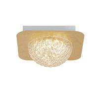 Plafoniera Contemporanea Celestia Acciaio Oro Policarbonato Bianco Led 6,5 3000K