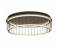 Plafoniera Contemporanea Circolo Alluminio Bianco Silicone Nero Led 46W 3000K [EEK: A++]