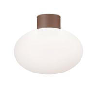 Plafoniera Contemporanea Clio Alluminio Coffee 1 Luce E27 42W Ip44
