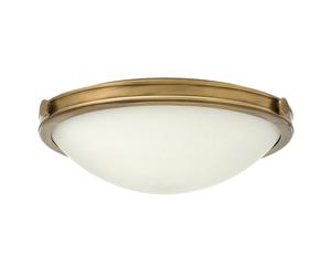 Plafoniera Contemporanea Collier Acciaio Ottone Antico Vetro 3 Luci E27