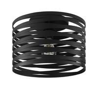 Plafoniera Contemporanea Cremella Acciaio Nero 1 Luce E27