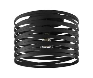 Plafoniera Contemporanea Cremella Acciaio Nero 1 Luce E27