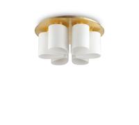 Plafoniera Contemporanea Daisy Metallo Oro 6 Luci E27