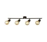Searchlight Faretto da soffitto Dance, a 4 luci, nero, metallo, E27, 79 cm Searchlight