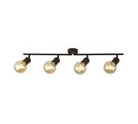 Searchlight Faretto da soffitto Dance, a 4 luci, nero, metallo, E27, 79 cm Searchlight