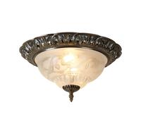 Plafoniera Contemporanea Derby Alluminio Ottone Vetro 1 Luce E14
