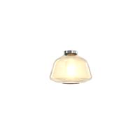 Plafoniera Contemporanea Double Skin Alpha Metallo Cromo Vetro Ambra 1 Luce E27 [EEK: A++]