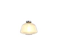 Plafoniera Contemporanea Double Skin Alpha Metallo Cromo Vetro Ambra 1 Luce E27 [EEK: A++]