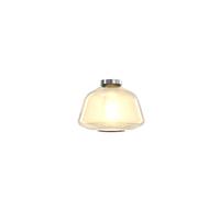 Plafoniera Contemporanea Double Skin Alpha Metallo Cromo Vetro Ambra 1 Luce E27 [EEK: A++]