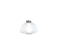 Plafoniera Contemporanea Double Skin Alpha Metallo Cromo Vetro Trasp. 1 Luce E27 [EEK: A++]