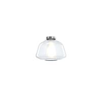Plafoniera Contemporanea Double Skin Alpha Metallo Cromo Vetro Trasp. 1 Luce E27 [EEK: A++]