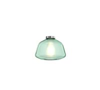 Plafoniera Contemporanea Double Skin Alpha Metallo Verde Vetro Cromo 1 Luce E27