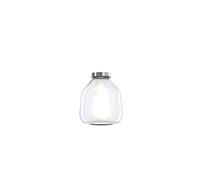 Plafoniera Contemporanea Double Skin Beta Metallo Cromo Vetro Trasp. 1 Luce E27