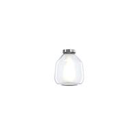 Plafoniera Contemporanea Double Skin Beta Metallo Cromo Vetro Trasp. 1 Luce E27 [EEK: A++]