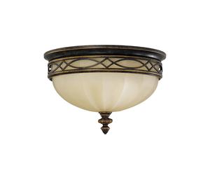 Plafoniera Contemporanea Drawing Room Acciaio Noce Vetro 3 Luci E27