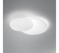 Plafoniera Contemporanea Drum Alluminio Bianco Led Integrato 33W