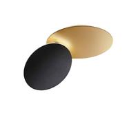 Plafoniera Drum in alluminio colore oro e nero a LED 43W 3440LM - 3000K biemissione rotazione e inclinazione 77cm