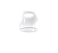 Plafoniera Contemporanea Drum Metallo Bianco Vetro 1 Luce Led 16W Calda [EEK: A++]