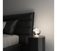 Plafoniera Contemporanea Eclipse Metallo Bianco Vetro Trasp 1 Luce G9