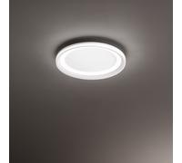 Plafoniera Contemporanea Edge Alluminio Bianco Led Integrato 38W