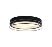 Searchlight Plafoniera Phoenix, Ø 40 cm, nero/cromo, IP44 Searchlight