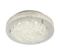 Plafoniera Contemporanea Florida Alluminio Cromo Vetro Led 12W 4000K