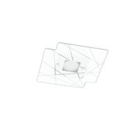 Plafoniera Contemporanea Focus Metallo Bianco Vetro 1 Luce Gx53 [EEK: A++]