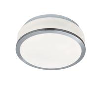 Plafoniera Contemporanea Formaggio Acciaio Argento Vetro Bianco 1 Luce E27 23Cm