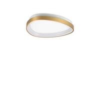 Plafoniera Contemporanea Gemini Metallo Ottone Led Integrato 23W 3000K Ip20