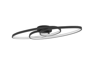 Plafoniera Contemporanea Gianella Alluminio Nero Luce Led Integrato 38W