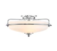 Elstead Lighting Griffin lampada a soffitto, E27, QZ-GRIFFIN-F-PC, Griffin [Lampade per Interni > Lampade a Soffitto]