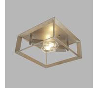 Plafoniera Contemporanea Heaton Ferro Argento Oro 2 Luci E27