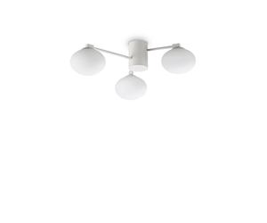 Plafoniera Contemporanea Hermes Metallo Bianco 3 Luci G9 28W 3000K Ip20