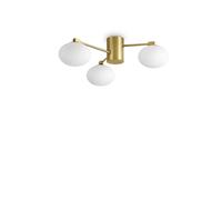 Plafoniera Contemporanea Hermes Metallo Ottone 3 Luci G9 28W 3000K Ip20