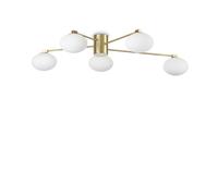 Plafoniera Contemporanea Hermes Metallo Ottone 5 Luci G9 3W 3000K Luce Calda [EEK: A++]