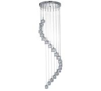 Plafoniera Contemporanea Ice Cube Acciaio Cromo Vetro Trasp Led 3,15W 3000K