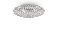 Plafoniera Contemporanea King Metallo-Cristallo Cromo 9 Luci G9 3W 3000K [EEK: A++]