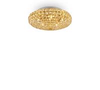Plafoniera Contemporanea King Metallo-Cristallo Oro 5 Luci G9 3W 3000K