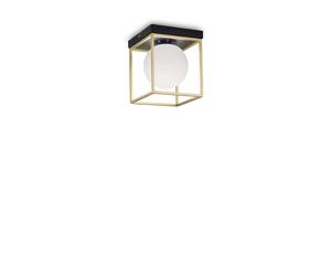Plafoniera Contemporanea Lingotto Metallo Ottone 1 Luce E14