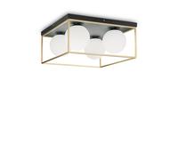 Plafoniera Contemporanea Lingotto Metallo Ottone 4 Luci E14 [EEK: A++]