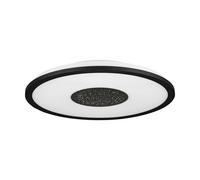 Plafoniera Contemporanea Marmorata Alluminio Nero Luce Led Integrato 18W