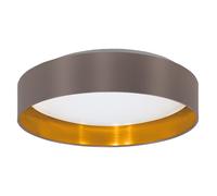 Plafoniera Contemporanea Maserlo 2 Policarbonato Bianco Luce Led Integrato