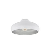 Plafoniera Contemporanea Mogano 1 Luce Acciaio Bianco E Argento