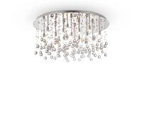 Plafoniera Contemporanea Moonlight Metallo-Cristallo Cromo 15 Luci G9 3W 3000K