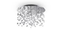 Plafoniera Contemporanea Neve Metallo Cromo 12 Luci G9 3W 3000K Luce Calda